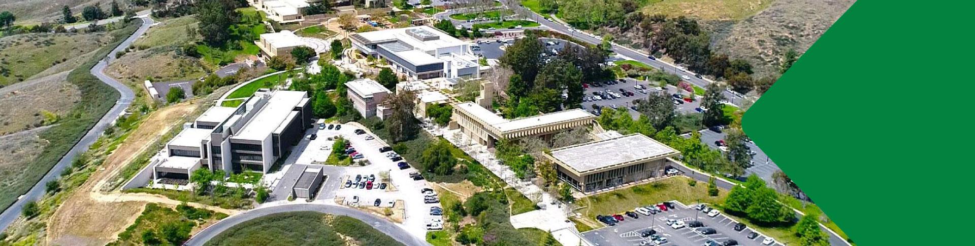 Aerial shot of campus